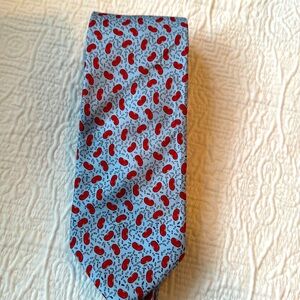Fun 100% silk Men’s tie 
Red Beans and Rice pattern